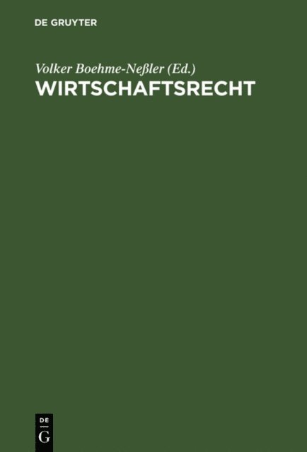 Volker Boehme-Neler - Wirtschaftsrecht, E-bok. Tillgänglighet: Lägg i varukorg