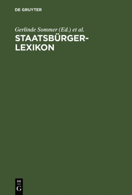 Raban Graf von Westphalen, Gerlinde Sommer - Staatsbürgerlexikon, E-bok