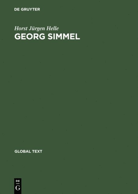 Horst Jurgen Helle - Georg Simmel, E-bok
