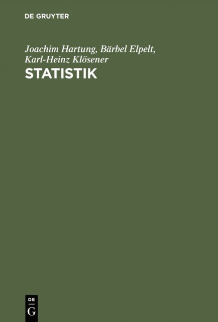 Karl-Heinz Klosener, Barbel Elpelt, Joachim Hartung - Statistik, E-bok