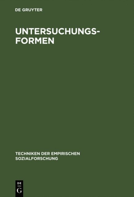 Maria Wieken-Mayser, Jurgen van Koolwijk - Untersuchungsformen, E-bok