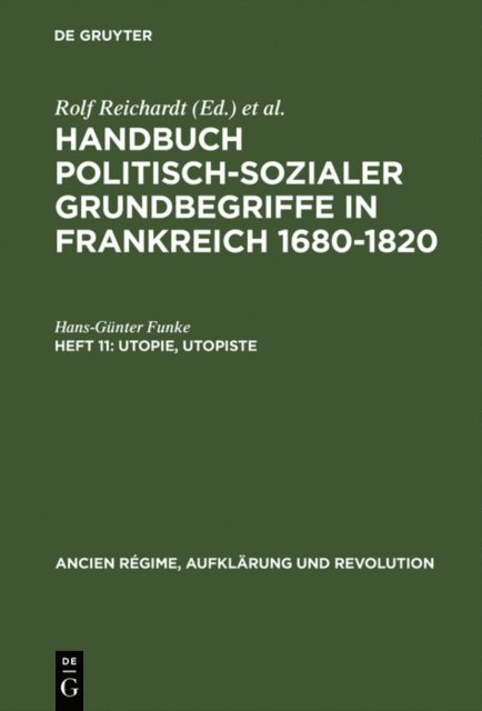 Hans-Gunter Funke - Utopie, Utopiste, E-bok