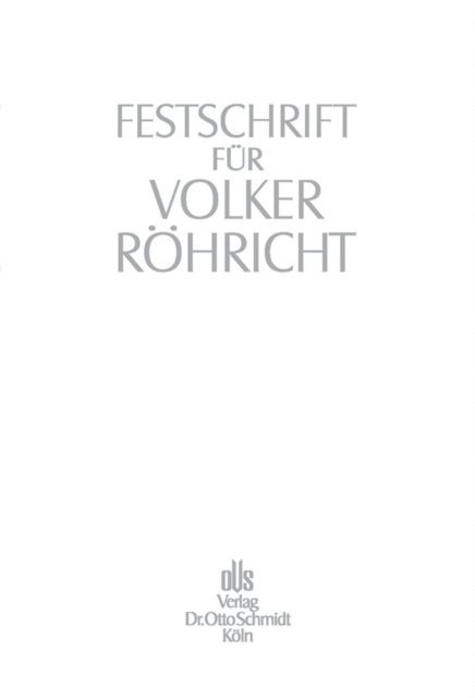 Klaus Vieweg, Heribert Hirte, Georg Crezelius - Festschrift für Volker Röhricht, E-bok