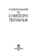Gedÿchtnisschrift für Christoph Trzaskalik