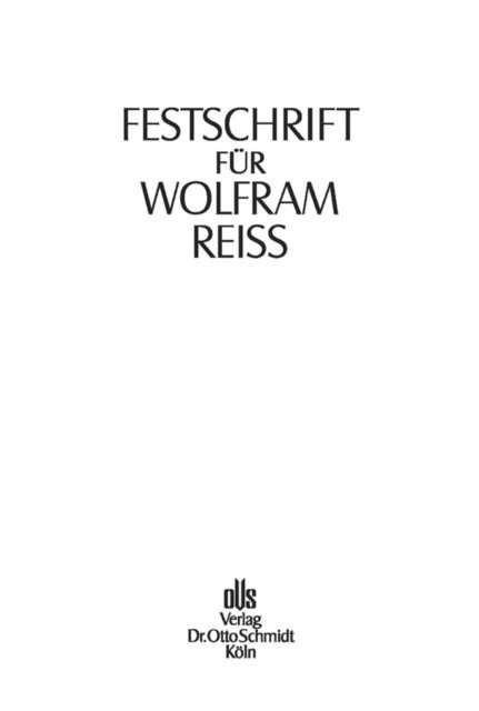 Hans Nieskens, Paul Kirchhof - Festschrift für Wolfram Reiß, E-bok