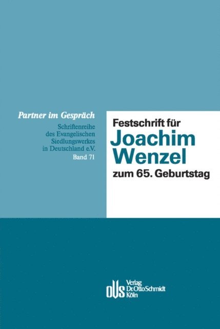 Heinrich Kreuzer, Achim Kramer, Wolfgang Kruger, ESW Evangelisches Siedlungswerk in Deutschland e.V., Werner Merle - Festschrift für Joachim Wenzel zum 65. Geburtstag, E-bok
