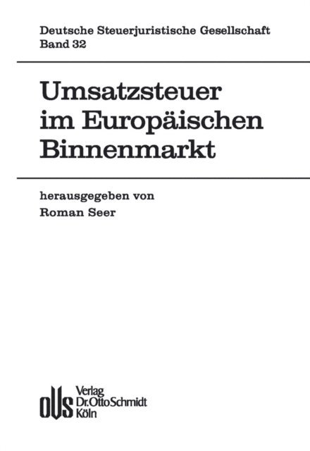 Roman Seer - Umsatzsteuer im Europäischen Binnenmarkt, E-bok