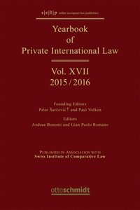 Yearbook of Private International Law Vol. XVII - 2015/2016