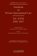 Yearbook of Private International Law Vol. XVIII - 2016/2017