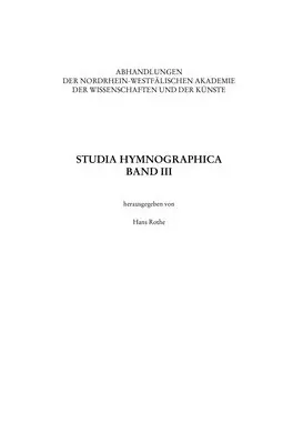 Studia Hymnographica III, Häftad. Tillgänglighet: Lägg i varukorg