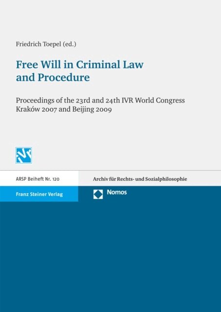 Friedrich Toepel - Free Will in Criminal Law and Procedure, E-bok