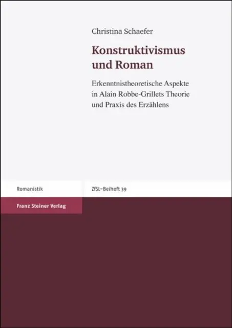 Christina Schaefer - Konstruktivismus und Roman, E-bok. Tillgänglighet: Lägg i varukorg
