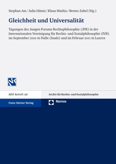 Benno Zabel, Klaus Mathis, Julia Hanni, Stephan Ast - Gleichheit und Universalitat, E-bok