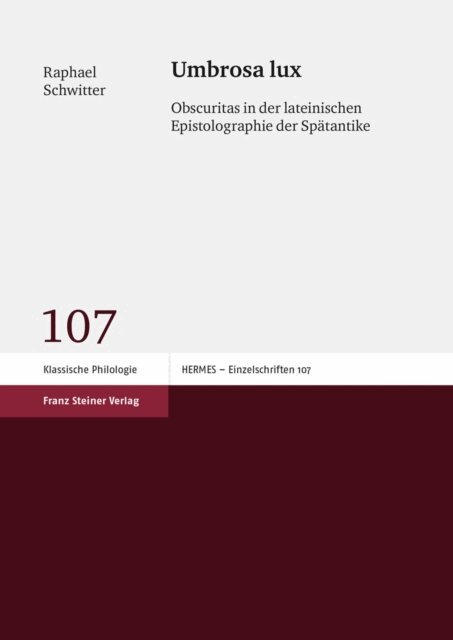 Raphael Schwitter - Umbrosa lux, E-bok