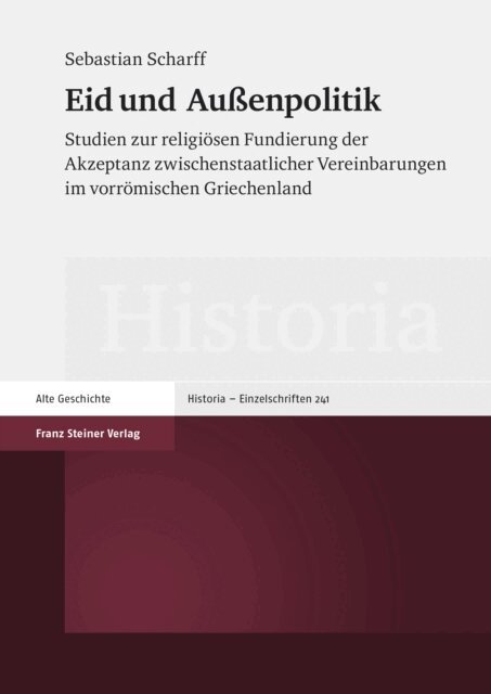 Sebastian Scharff - Eid und Auenpolitik, E-bok