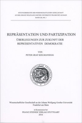 Peter Graf Kielmansegg - Reprasentation Und Partizipation: Uberlegungen Zur Zukunft Der Reprasentativen Demokratie, Häftad. Tillgänglighet: Lägg i varukorg