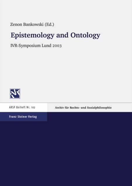 Zenon Bankowski - Epistemology and Ontology, E-bok