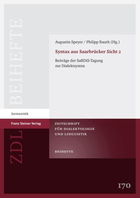 Philipp Rauth, Augustin Speyer - Syntax aus Saarbrucker Sicht 2, E-bok