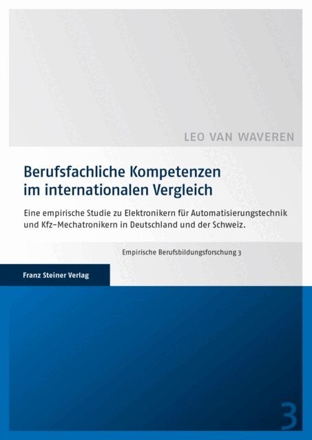 Leo van Waveren - Berufsfachliche Kompetenzen im internationalen Vergleich, E-bok
