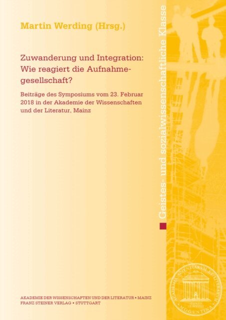 Martin Werding - Zuwanderung und Integration: Wie reagiert die Aufnahmegesellschaft?, E-bok