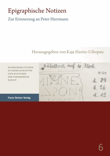Kaja Harter-Uibopuu - Epigraphische Notizen, E-bok