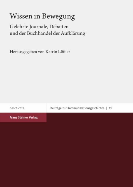 Katrin Loffler - Wissen in Bewegung, E-bok