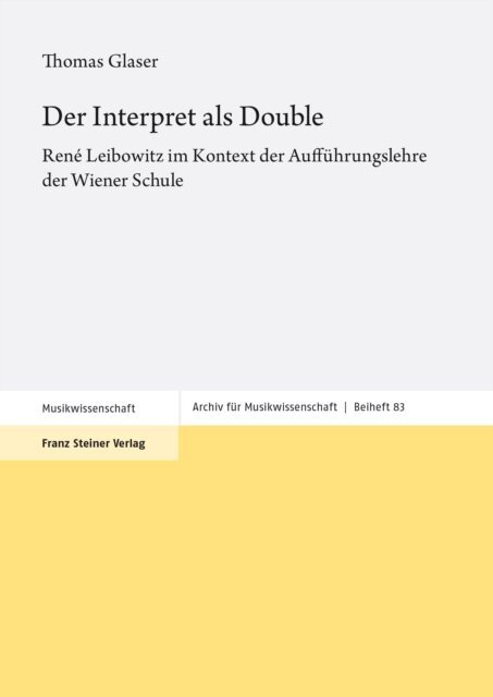 Thomas Glaser - Der Interpret als Double, E-bok