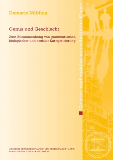Damaris Nubling - Genus und Geschlecht, E-bok