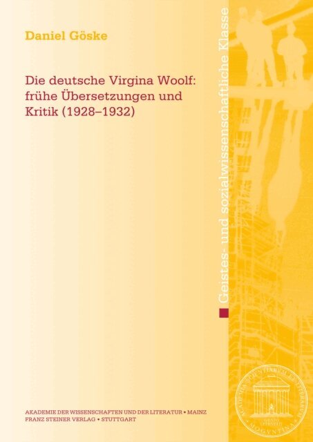 Daniel Goske - Die deutsche Virginia Woolf, E-bok