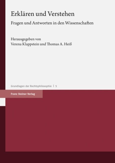Thomas A. Hei, Verena Klappstein - Erklaren und Verstehen, E-bok