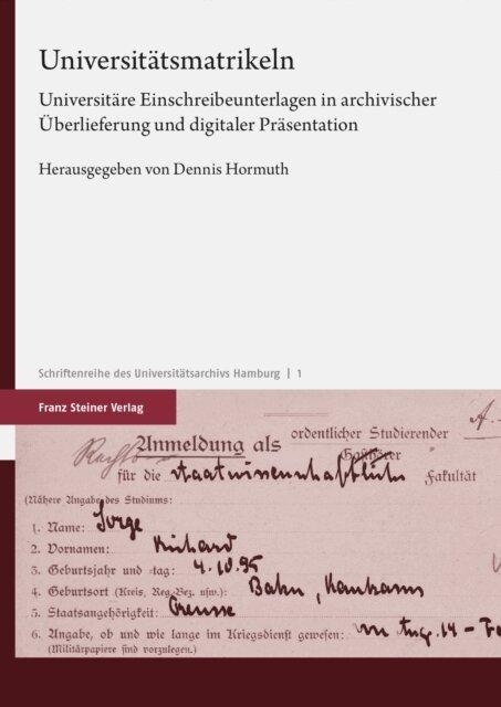 Dennis Hormuth - Universitätsmatrikeln, E-bok