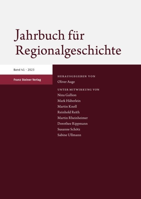 Oliver Auge - Jahrbuch für Regionalgeschichte 41 (2023), E-bok