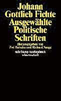 Johann Gottlieb Fichte, Richard Saage, Zwi Batscha - Ausgewählte politische Schriften, Häftad