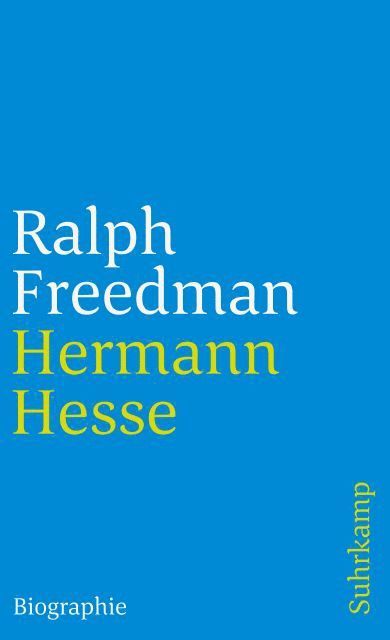 Ralph Freedman - Hermann Hesse, Häftad