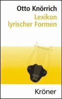 Otto Knörrich - Lexikon lyrischer Formen, Inbunden
