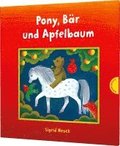 Pony, Br und Apfelbaum