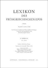 Thesaurus Linguae Graecae - Lexikon Des Fruhgriechischen Epos Lfg. 24: Phh - Chalkokorusths, Häftad