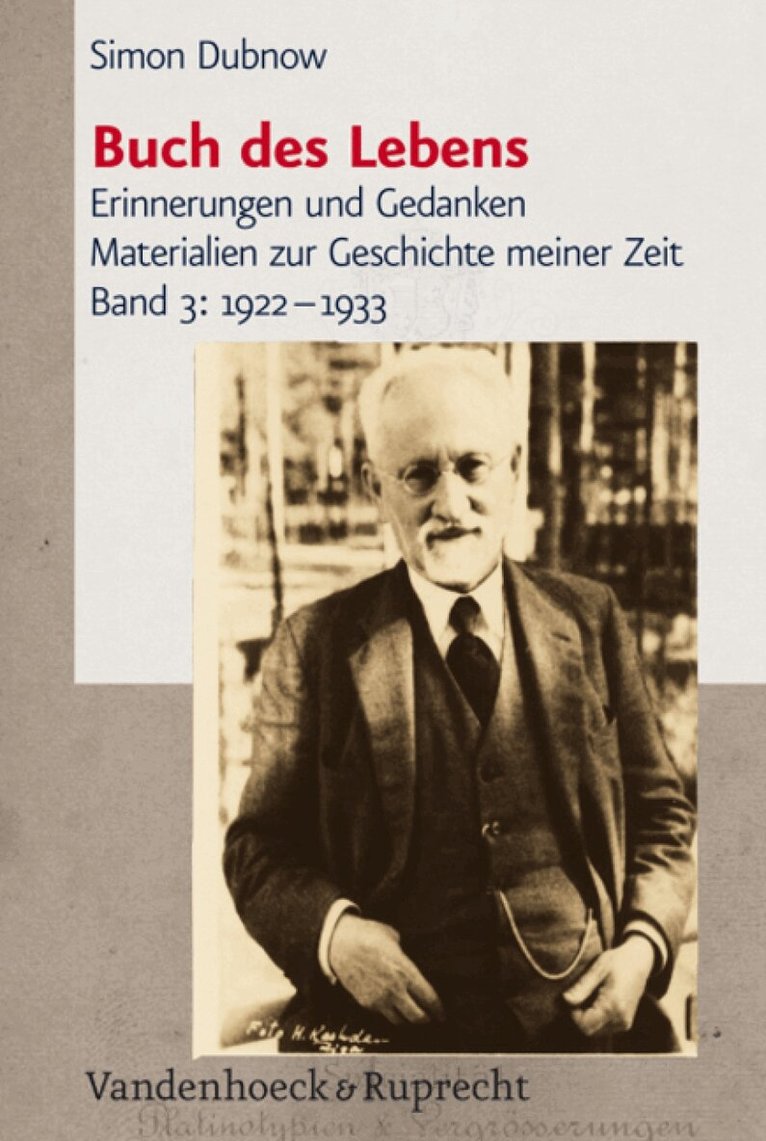 Simon Dubnow, Verena Dohrn - Buch des Lebens, Band 3: 1922--1933, Inbunden