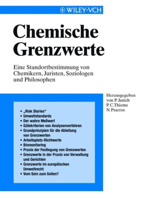 Nikos Psarros, Peter C. Thieme, Peter Janich - Chemische Grenzwerte, E-bok