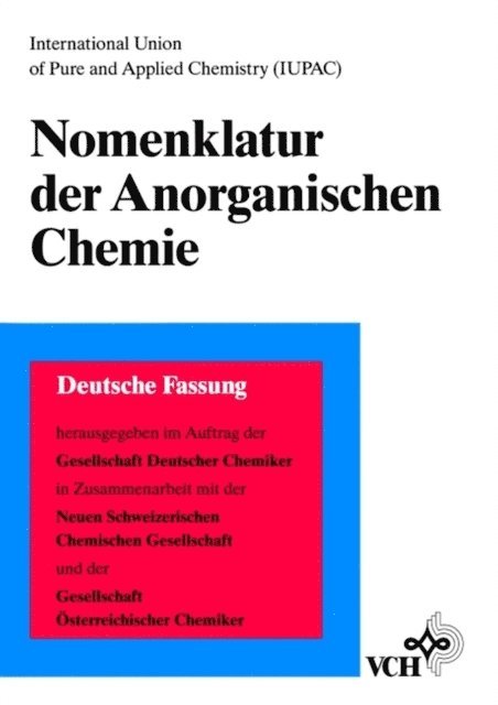 Wolfgang Liebscher - Nomenklatur der Anorganischen Chemie, E-bok
