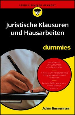 Achim Zimmermann - Juristische Klausuren und Hausarbeiten für Dummies, Häftad
