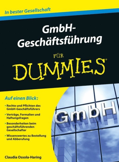 Claudia Ossola-Haring - GmbH-Geschäftsführung für Dummies, E-bok