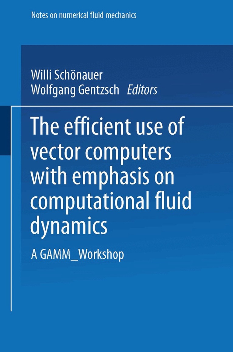 Willi Schönauer, Wolfgang Gentzsch - Efficient Use of Vector Computers with Emphasis on Computational Fluid Dynamics, Häftad