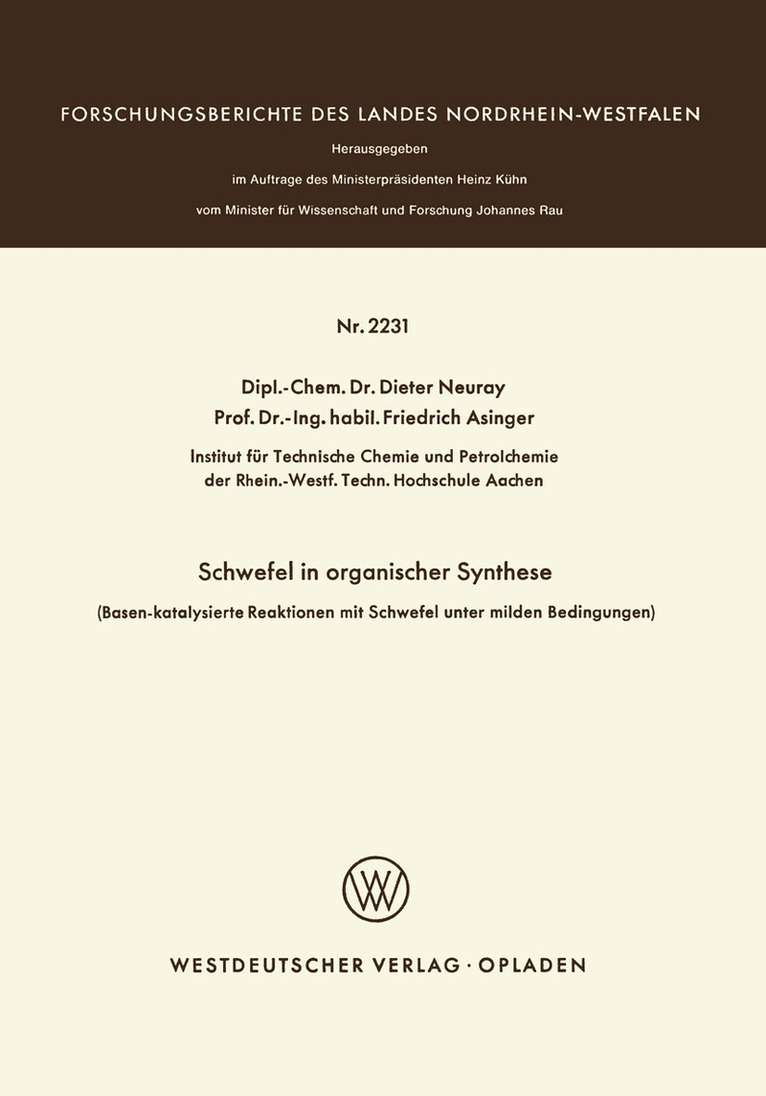 Dieter Neuray - Schwefel in organischer Synthese, Häftad