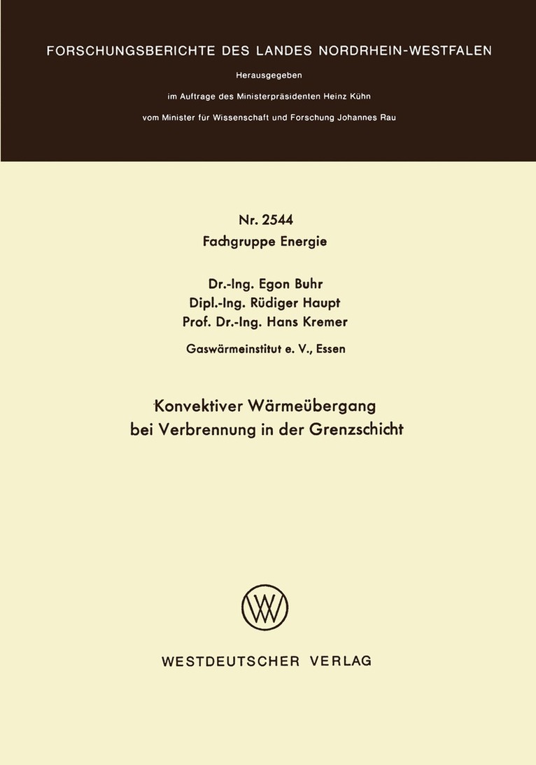 Egon Buhr - Konvektiver Wärmeübergang bei Verbrennung in der Grenzschicht, Häftad