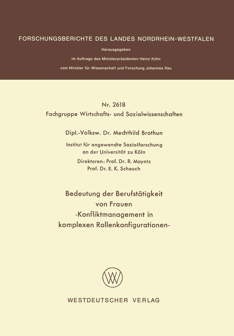 Mechthild Brothun - Bedeutung der Berufstätigkeit von Frauen, Häftad