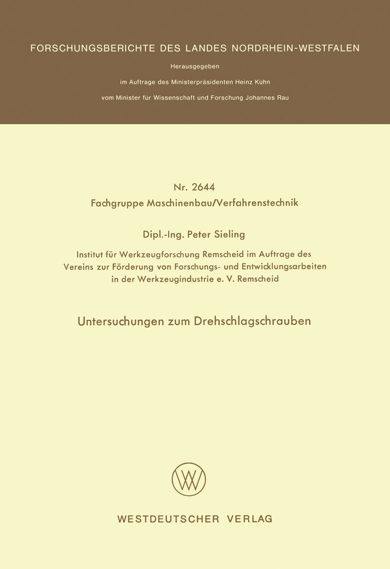 Peter Sieling - Untersuchungen zum Drehschlagschrauben, Häftad