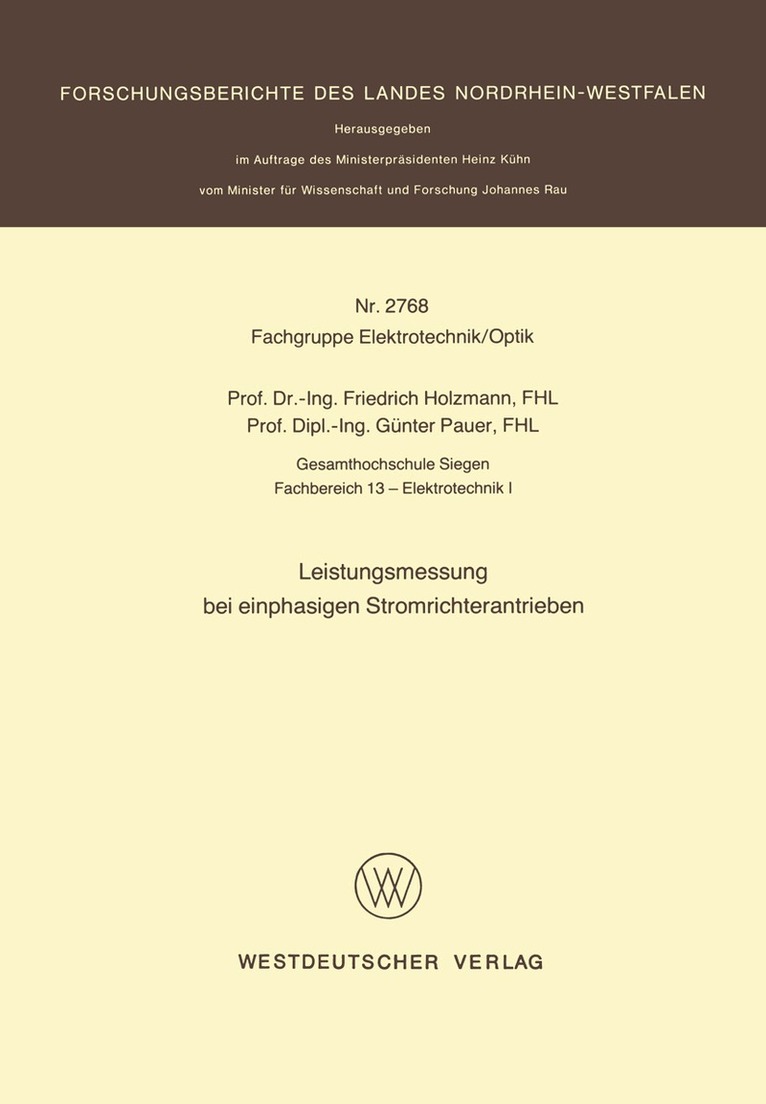 Friedrich Holzmann - Leistungsmessung bei einphasigen Stromrichterantrieben, Häftad