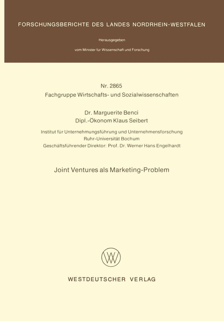 Marguerite Benci - Joint ventures als Marketing-Problem, Häftad