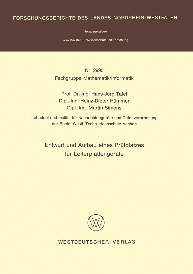Hans Jörg Tafel - Entwurf und Aufbau eines Prüfplatzes für Leiterplattengeräte, Häftad